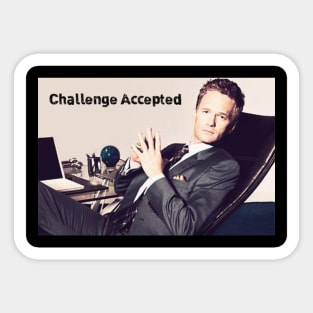 Barney Stinson Challenge Accepted Sticker